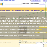 add quotes to gmail signature